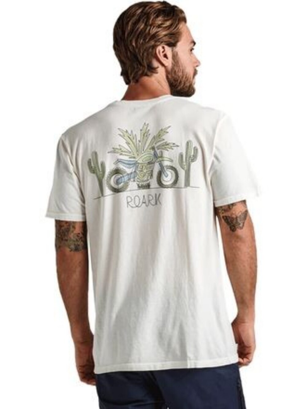 ROARK Tierra Desert Motorcycle Graphic Printed Cotton Tshirt